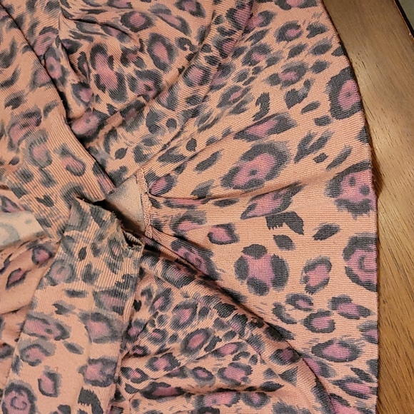 Boston Proper animal print, collar draped sweater. Size XS. Pink, grey, black - Picture 6 of 11